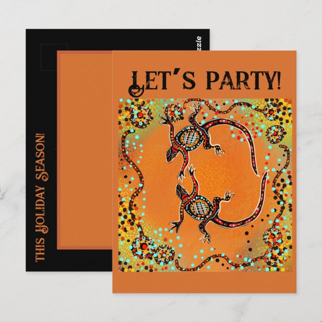 AUSTRALIEN KUNST                   POSTKARTE (Vorne/Hinten)