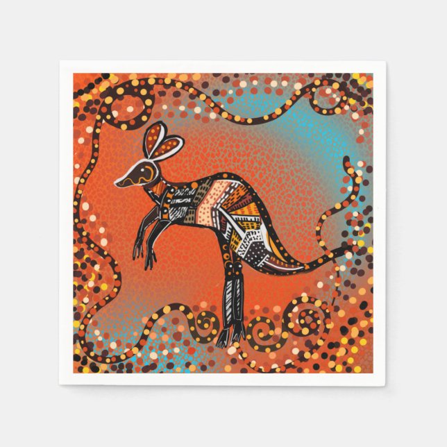 AUSTRALIEN KUNST            SERVIETTE (Vorderseite)