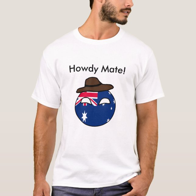 Australien-Land-Ball T-Shirt (Vorderseite)