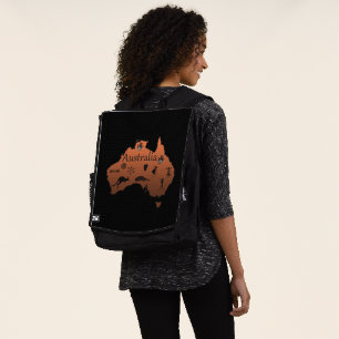 Australien Landkarte Australiens Kontinent Rucksack