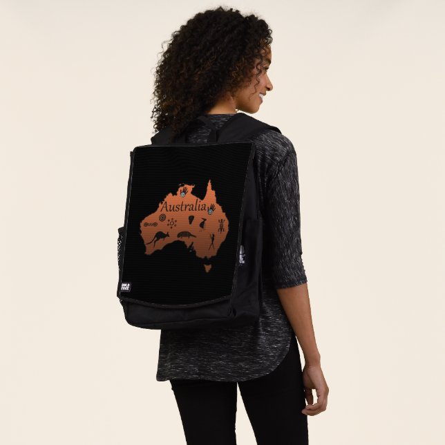 Australien Landkarte Australiens Kontinent Rucksack (Ausgewaschen)