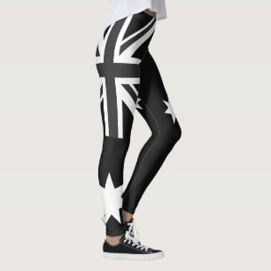 Australien-Leggings Schwarzweiss Leggings