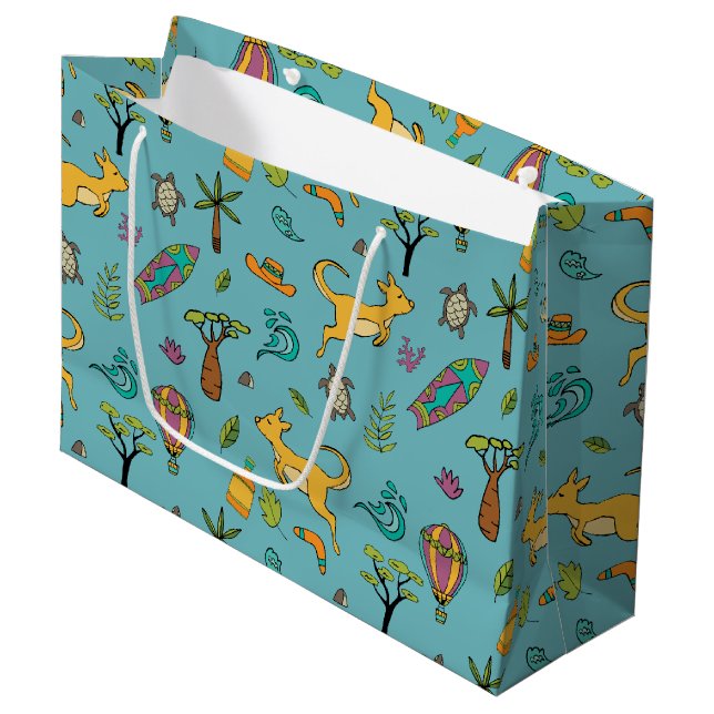 Australien Liebe Gift Bag Große Geschenktüte (Vorderseite Schrägansicht)