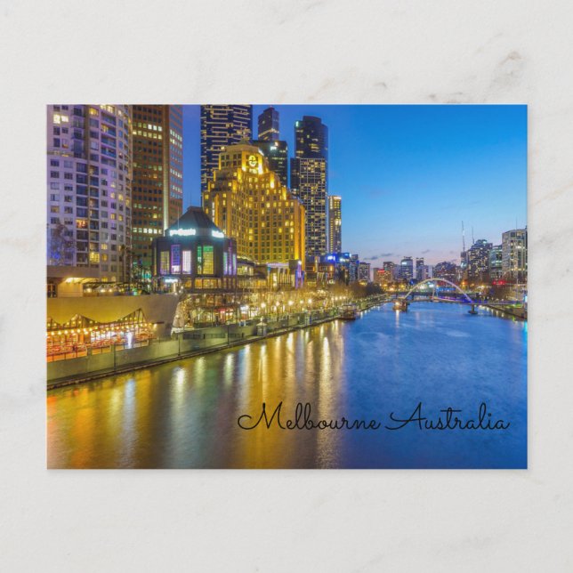 Australien Melbourne yarra River Postkarte (Vorderseite)