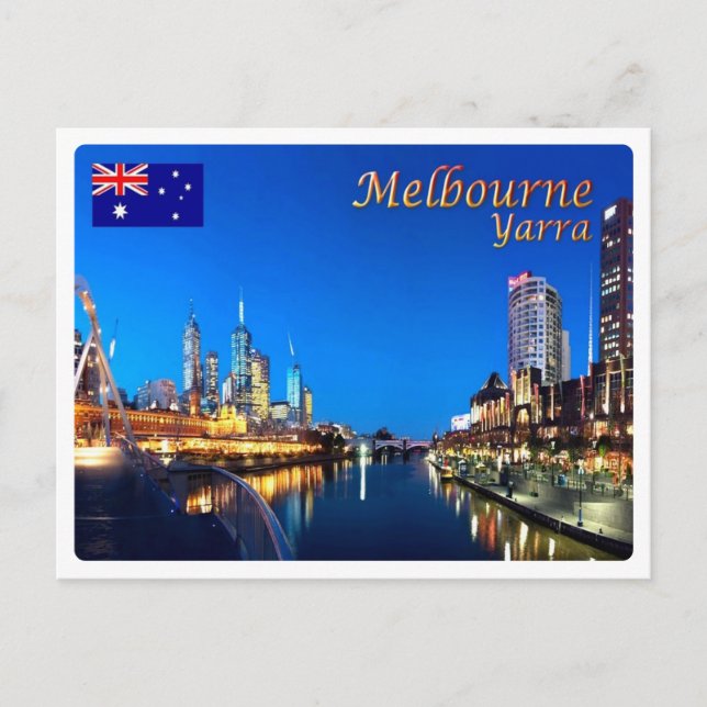Australien - Melbourne - Yarra Twilght Postkarte (Vorderseite)
