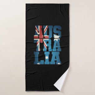 Australien mit Flagge Badehandtuch