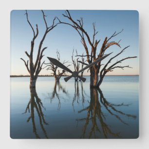 Australien, Murray River Valley, Barmera, See Quadratische Wanduhr