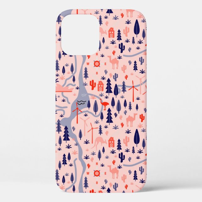 Australien Muster nahtlos Design. Dekorationstext Case-Mate iPhone Hülle (Rückseite)