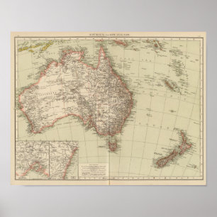 Australien, Neuseeland Poster