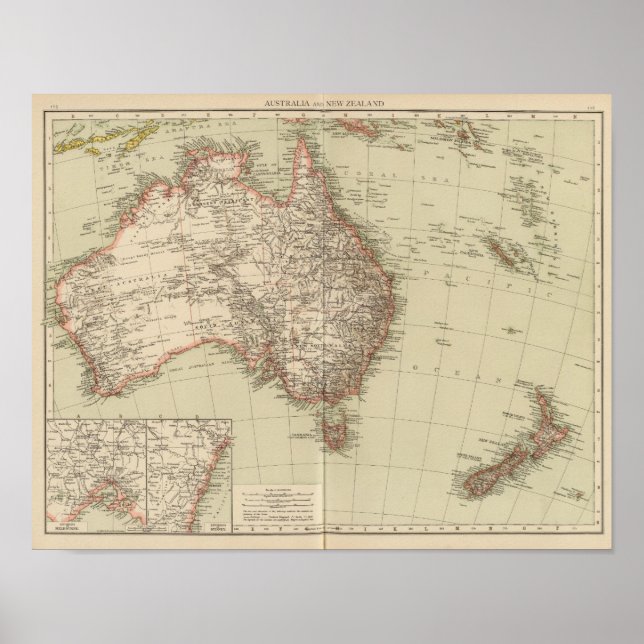 Australien, Neuseeland Poster (Vorne)