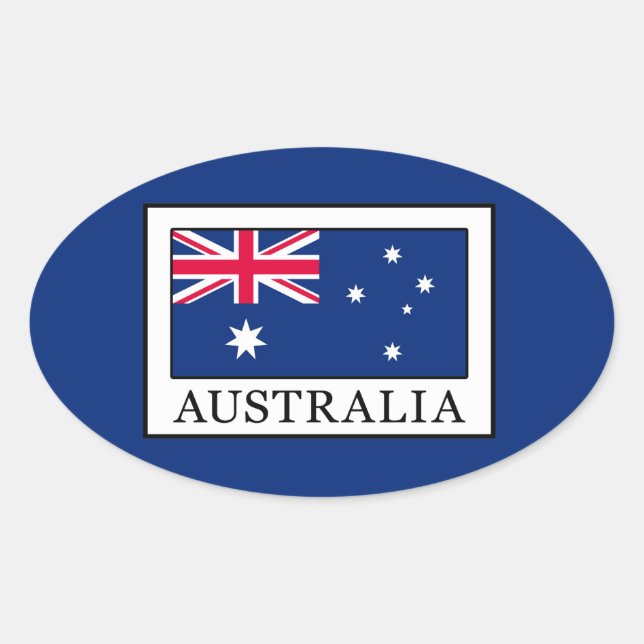 Australien Ovaler Aufkleber (Vorderseite)