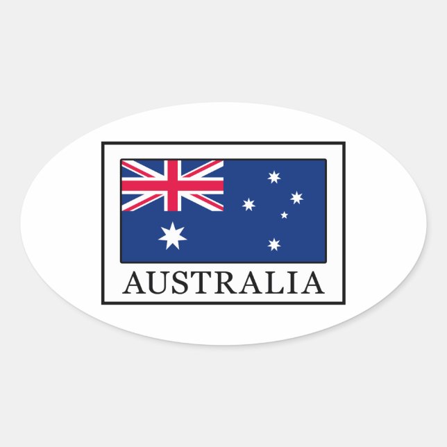 Australien Ovaler Aufkleber (Vorderseite)