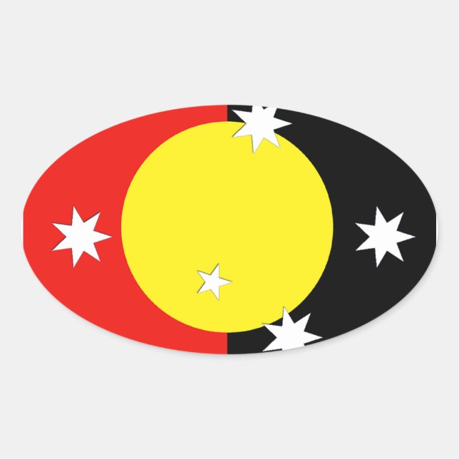 Australien Ovaler Aufkleber (Vorderseite)