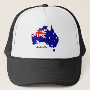 Australien, patriotisch, Karte, australische Flagg Truckerkappe