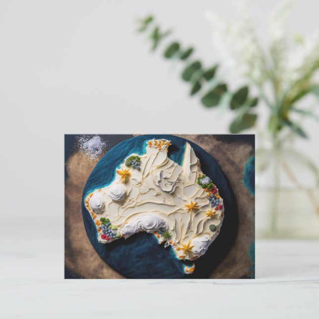 Australien Pavlova Postkarte (Stehend Vorderseite)