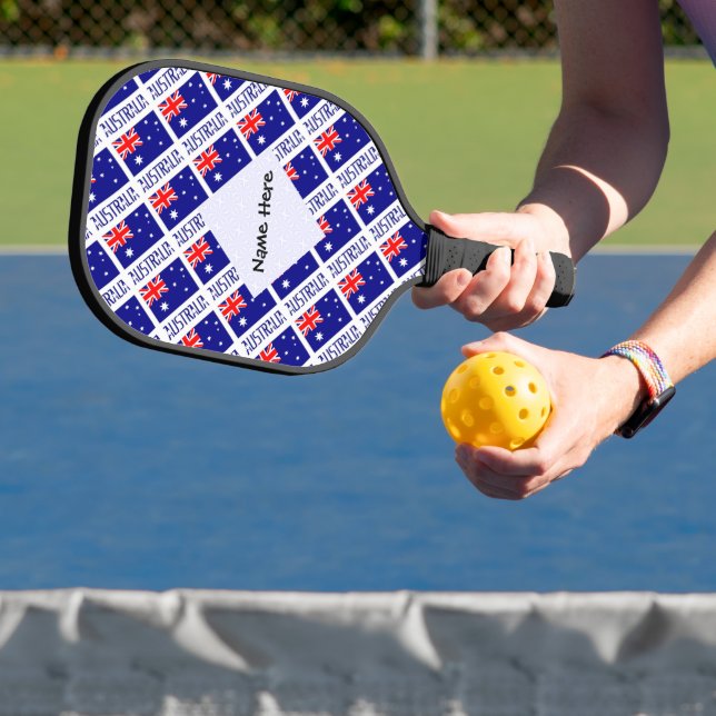 Australien - Personalisierte australische Flagge Pickleball Schläger (InSitu)