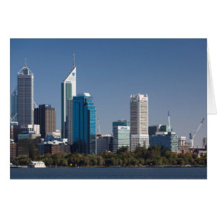 Australien, Perth, Stadt-Skyline vom Swan River