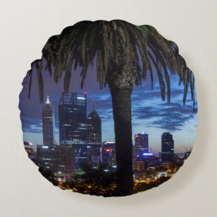 Australien, Perth, Stadt-Skyline von Kings Park 2 Rundes Kissen