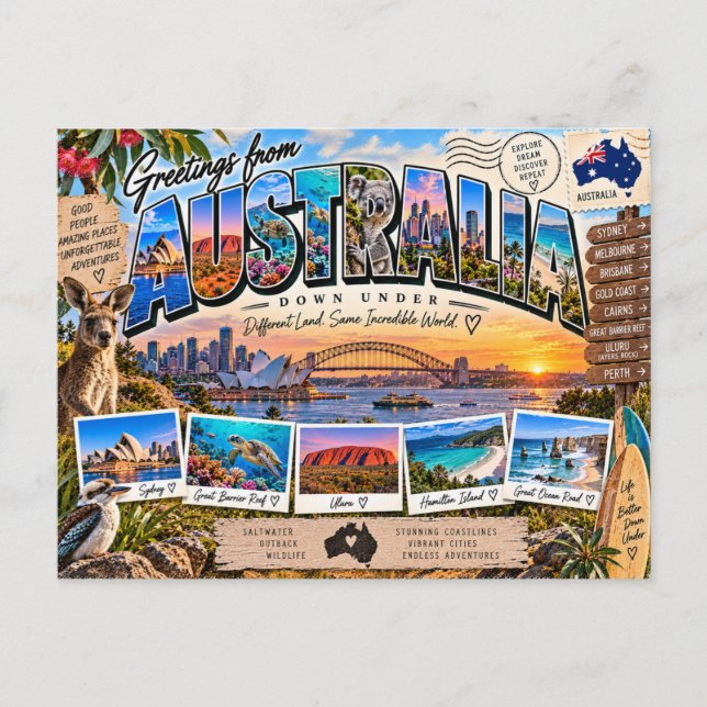 Australien Postkarte (Vorderseite)