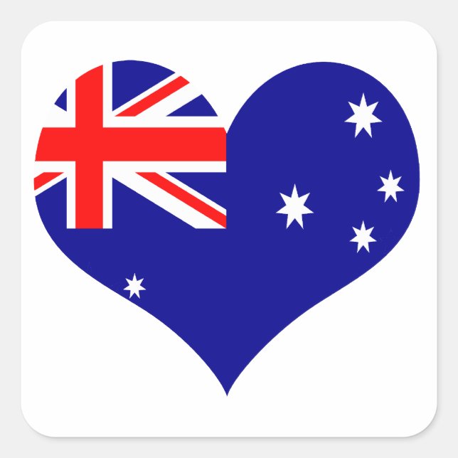 Australien Quadratischer Aufkleber (Vorderseite)