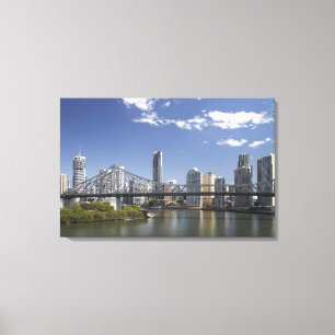 Australien, Queensland, Brisbane, Story Bridge, Leinwanddruck