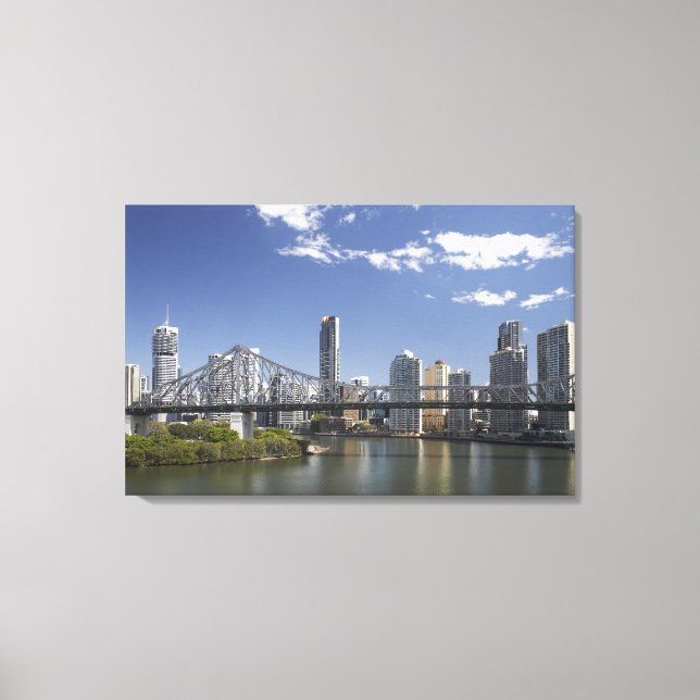 Australien, Queensland, Brisbane, Story Bridge, Leinwanddruck (Vorderseite)