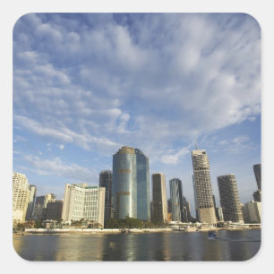 Australien, Queensland, Brisbane, Wolkenkratzer un Quadratischer Aufkleber