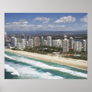 Australien, Queensland, Gold Coast, Main Beach - Poster
