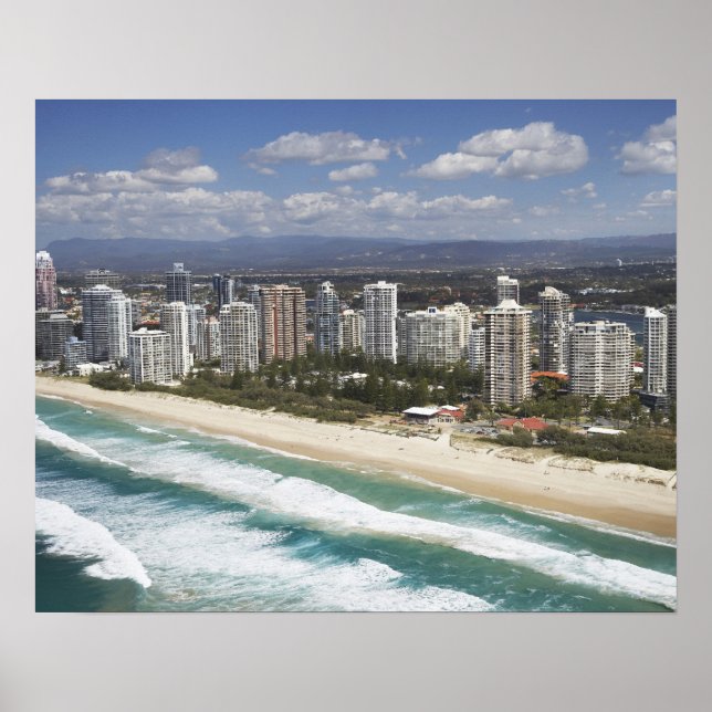 Australien, Queensland, Goldküste, Hauptstrand - Poster (Vorne)