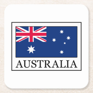 Australien Rechteckiger Pappuntersetzer