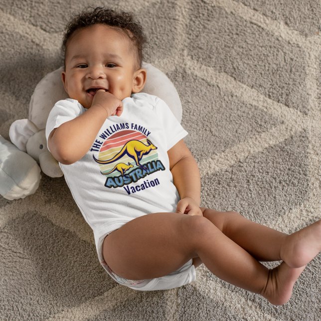 Australien Reise Kangaroo Sunset Custom Baby Strampler (Von Creator hochgeladen)