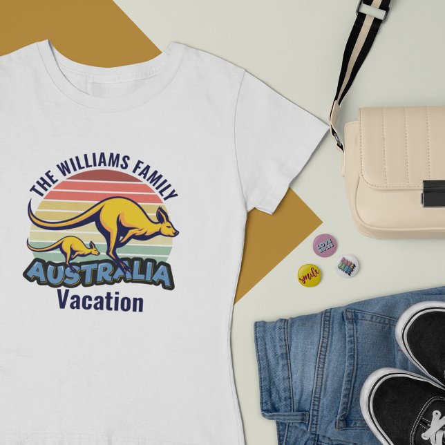 Australien Reise Kangaroo Sunset Custom Women's T-Shirt (Von Creator hochgeladen)