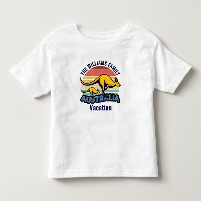 Australien Reise Niedlich Kangaroo Sunset Custom K Kleinkind T-shirt (Vorderseite)