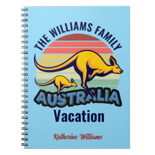 Australien Reise Niedlich Kangaroo Sunset Custom T Notizblock