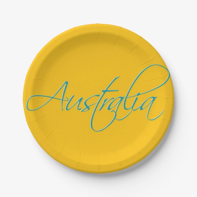 Australien:Reise-Papierteller Pappteller (Vorderseite)