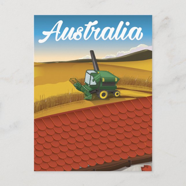 Australien Reisen Cartoon Postkarte (Vorderseite)
