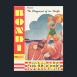 Australien Reisen Postkarte<br><div class="desc">Vintages Reiseplakat für Australien</div>