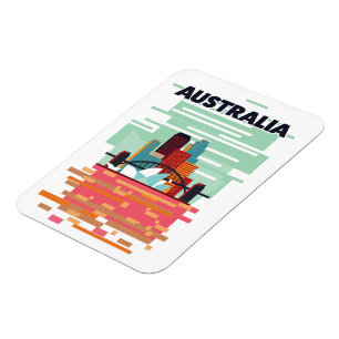 Australien Reiseplakat Magnet