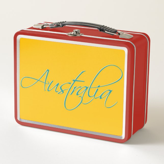 Australien: Reisestift Metall Brotdose (Vorderseite)