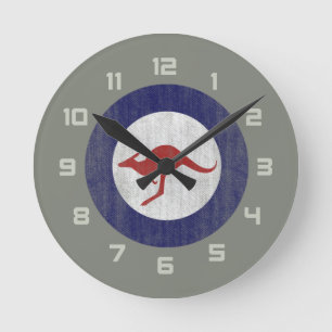 Australien roundel runde wanduhr