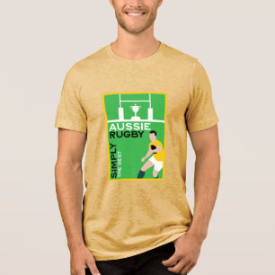 Australien Rugby Player Tri-Blend Shirt