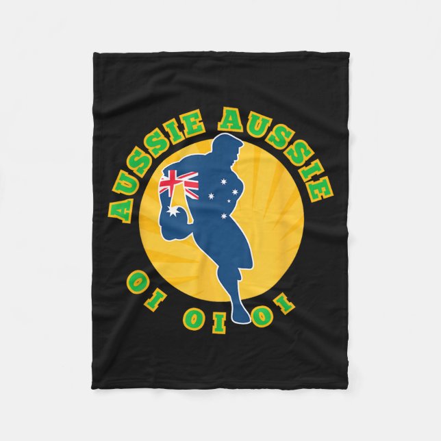 Australien Rugby, Wallabies Aussie Aussie Aussie O Fleecedecke (Vorderseite)