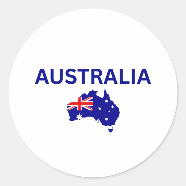 Australien Runder Aufkleber (Vorderseite)