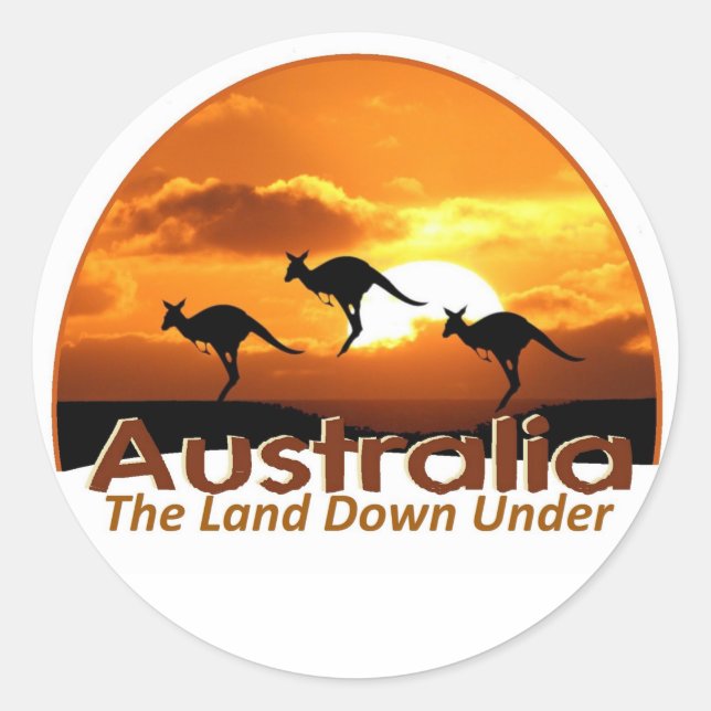 AUSTRALIEN RUNDER AUFKLEBER (Vorderseite)