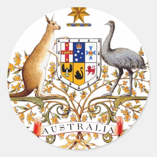Australien Runder Aufkleber (Vorderseite)