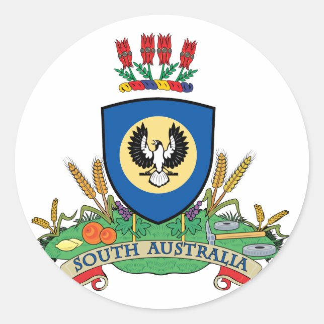 Australien Runder Aufkleber (Vorderseite)