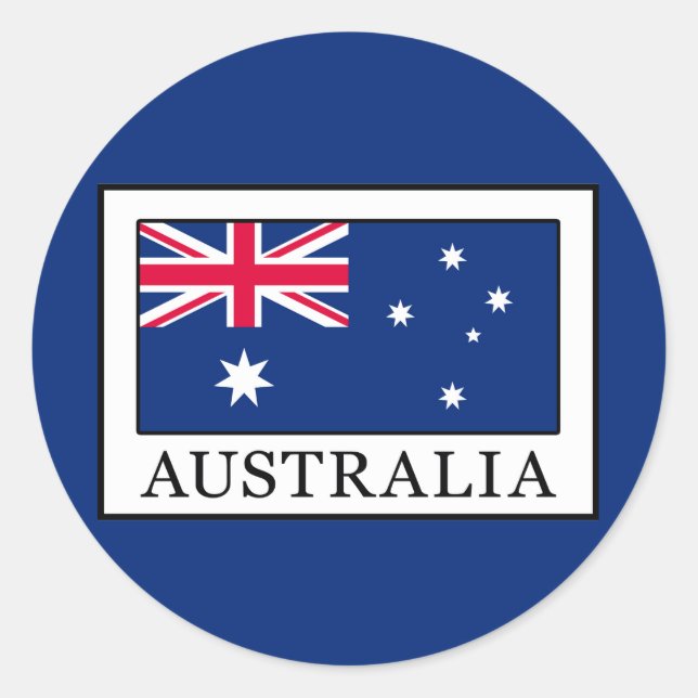Australien Runder Aufkleber (Vorderseite)