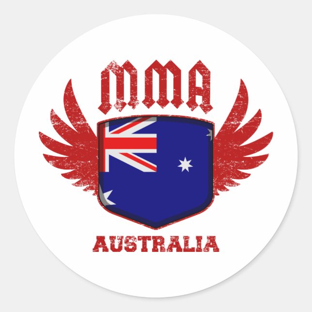 Australien Runder Aufkleber (Vorderseite)