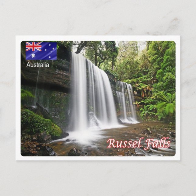Australien - Russel Falls - Postkarte (Vorderseite)