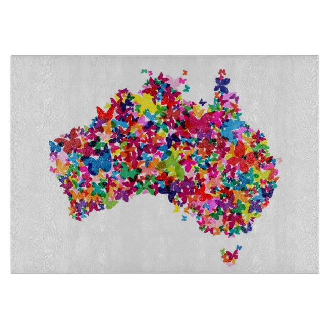 Australien-Schmetterlings-Karte Schneidebrett (Vorderseite)